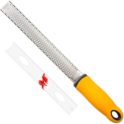Premium Lemon Zester & Cheese Grater | Stainless Steel Kitchen Grater for Parmesan, Citrus, Ginger & Garlic