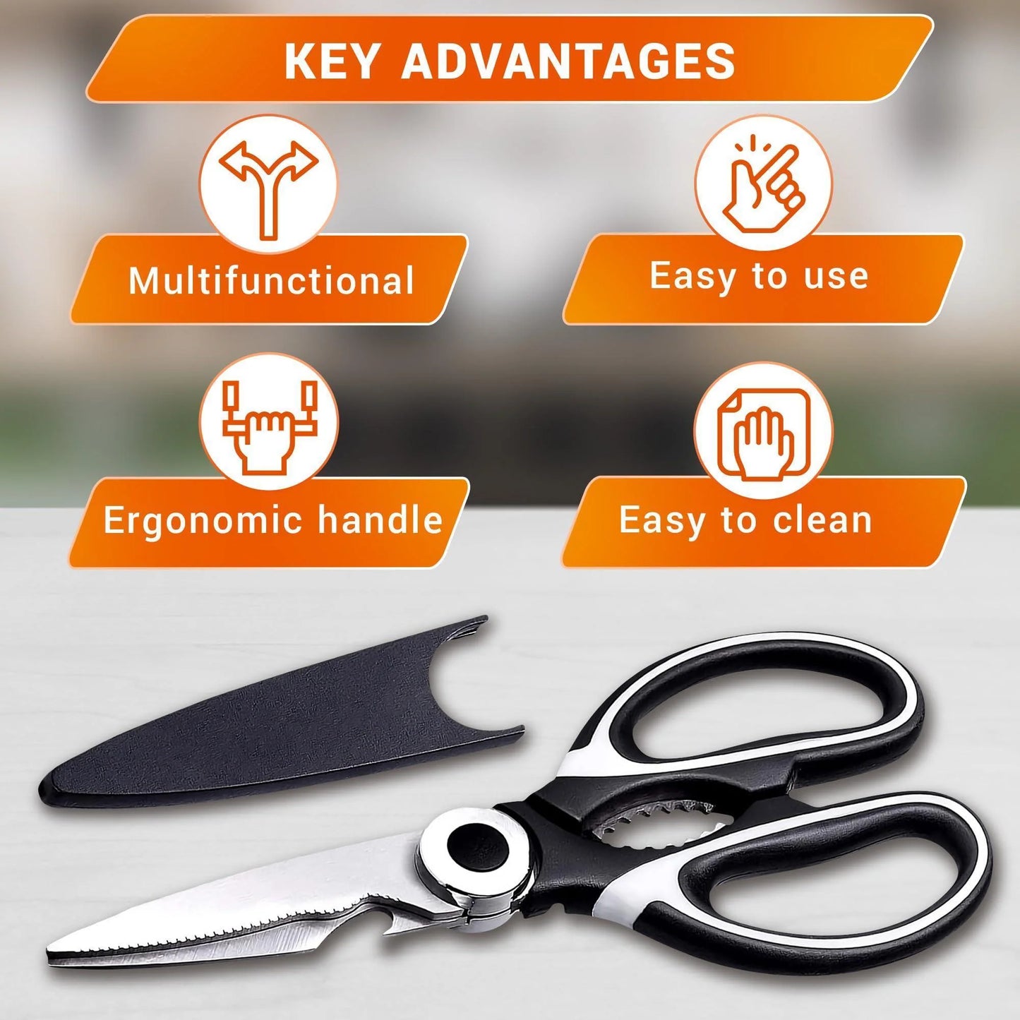 Premium Kitchen Shears for Meat, Fish & BBQ