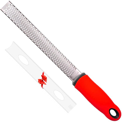 Premium Lemon Zester & Cheese Grater | Stainless Steel Kitchen Grater for Parmesan, Citrus, Ginger & Garlic