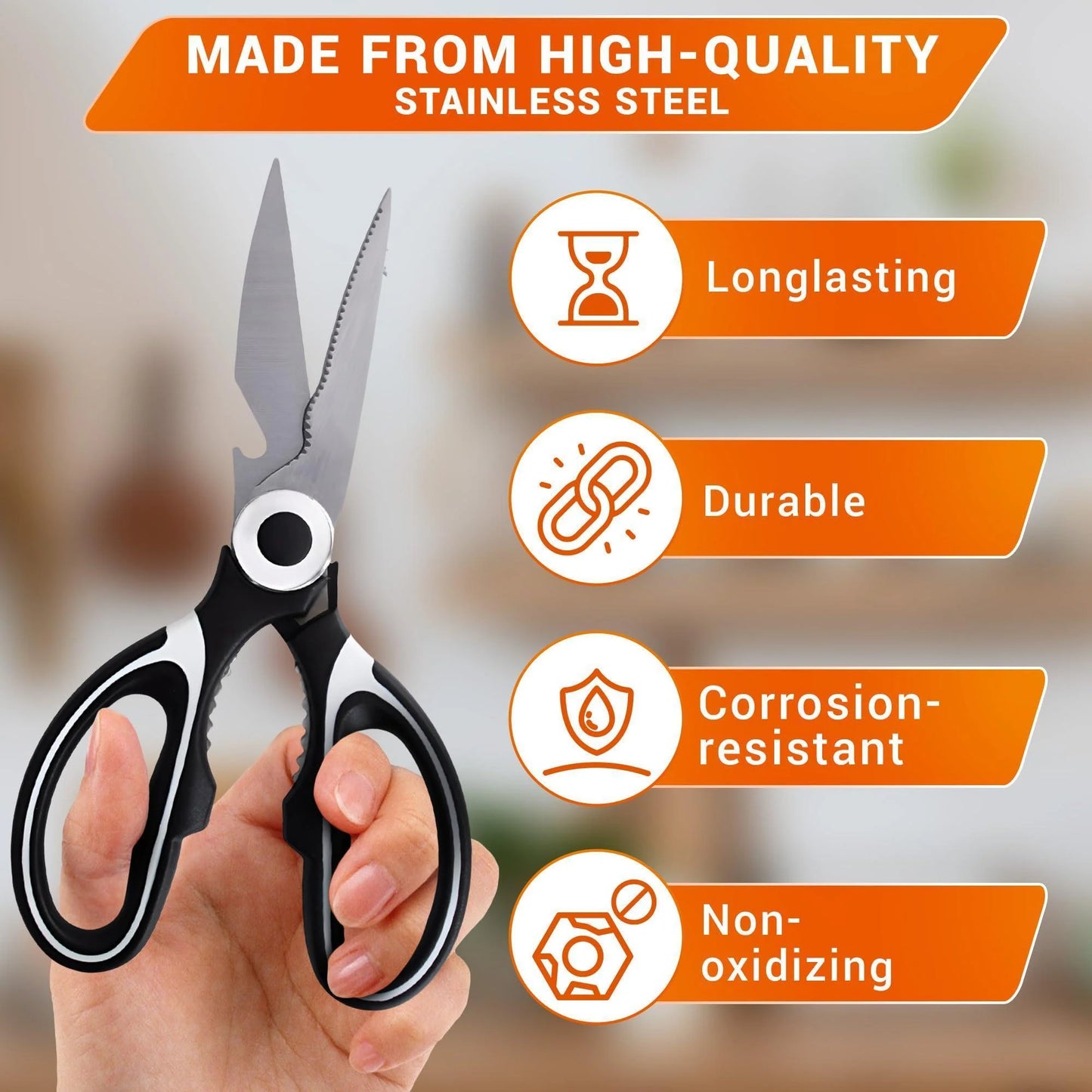 Premium Kitchen Shears for Meat, Fish & BBQ
