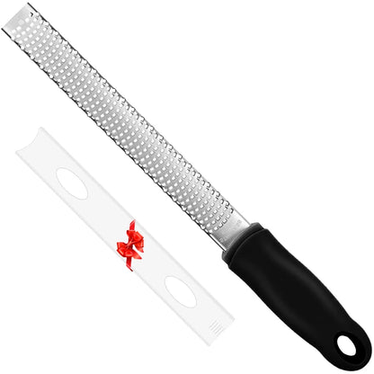 Premium Lemon Zester & Cheese Grater | Stainless Steel Kitchen Grater for Parmesan, Citrus, Ginger & Garlic