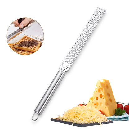 Premium Lemon Zester & Cheese Grater | Stainless Steel Kitchen Grater for Parmesan, Citrus, Ginger & Garlic