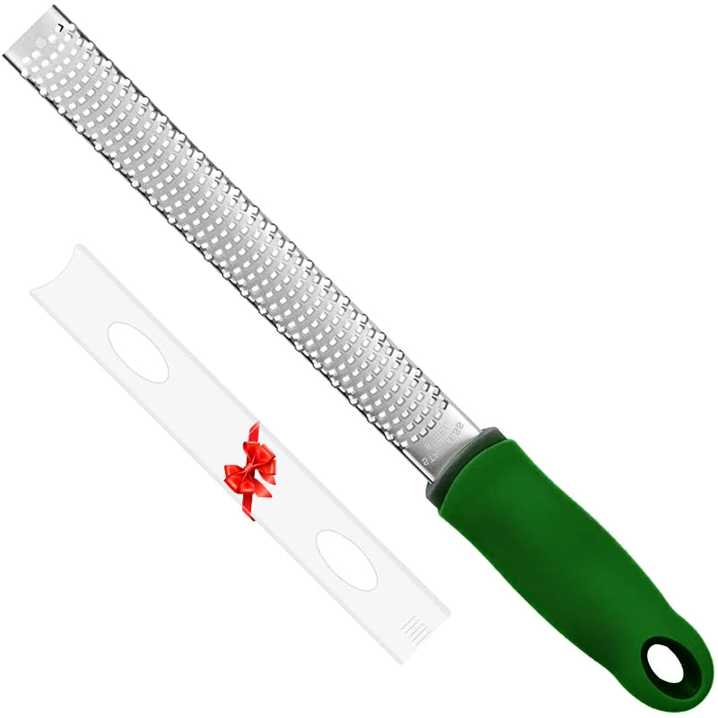 Premium Lemon Zester & Cheese Grater | Stainless Steel Kitchen Grater for Parmesan, Citrus, Ginger & Garlic