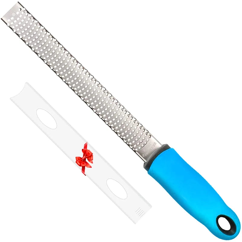 Premium Lemon Zester & Cheese Grater | Stainless Steel Kitchen Grater for Parmesan, Citrus, Ginger & Garlic