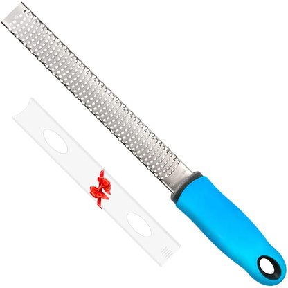 Premium Lemon Zester & Cheese Grater | Stainless Steel Kitchen Grater for Parmesan, Citrus, Ginger & Garlic